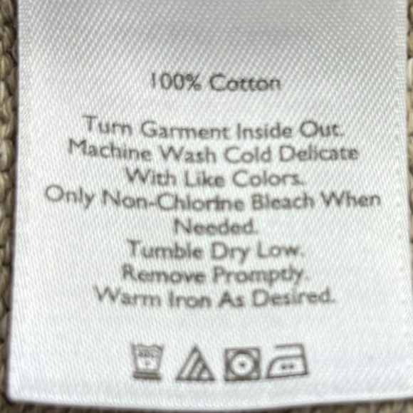 Eddie Bauer 100% cotton 1/4 zip tan knit sweater size XL - Picture 13 of 14